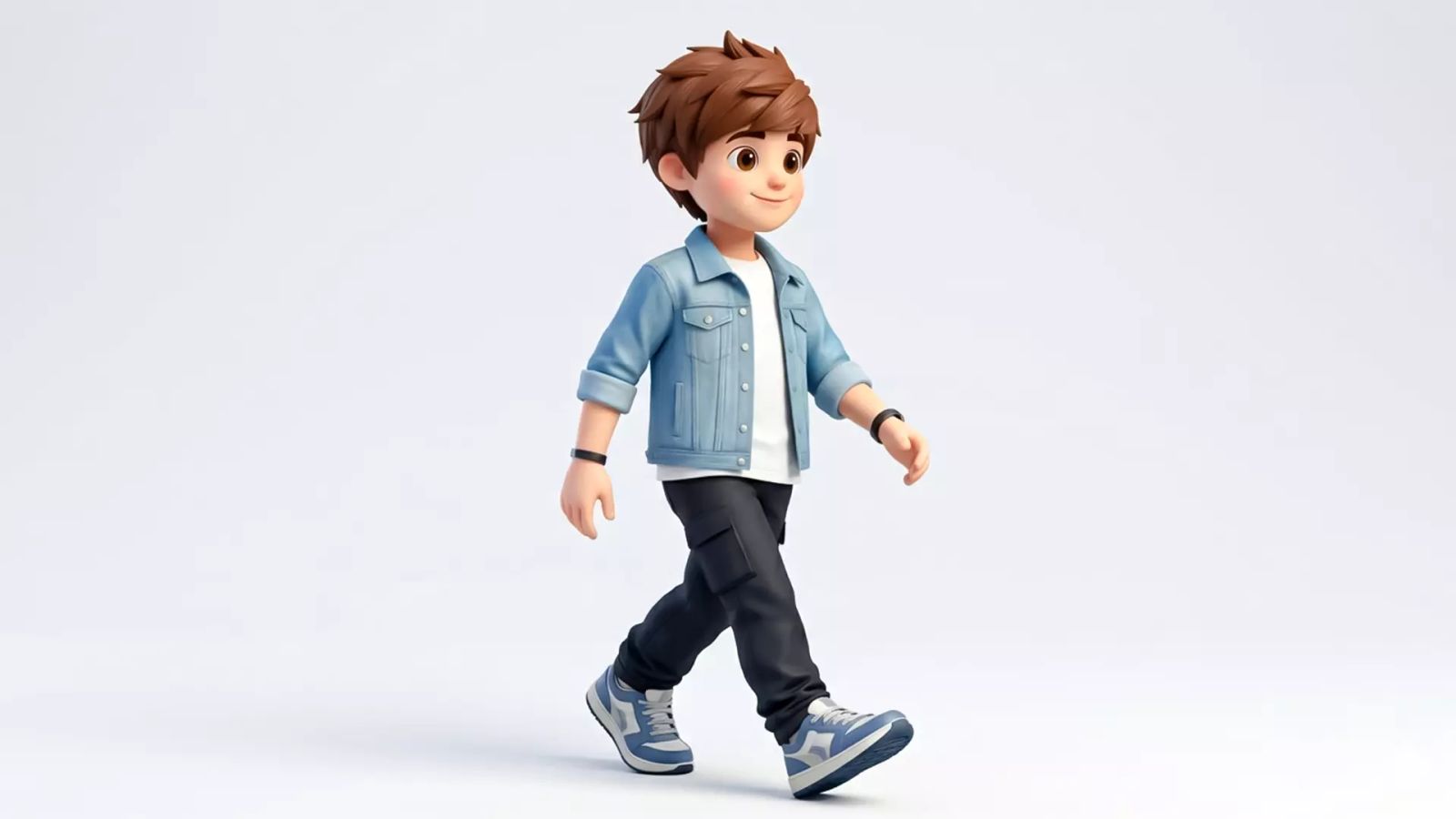 Stylized Cartoon Boy 3D Character Rigged with Animations
